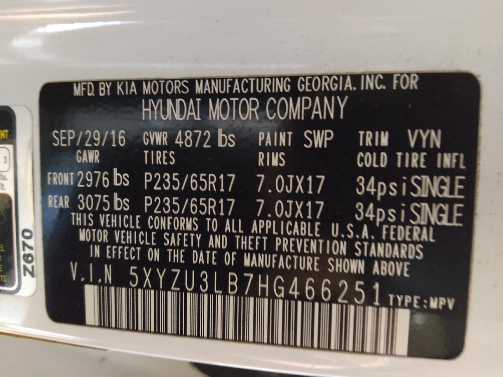 2017 Hyundai Santa Fe in Athens, GA 30606 - 18064709 33