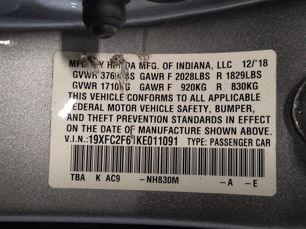 2019 Honda Civic in Gainesville, FL 32609 - 18065539 33