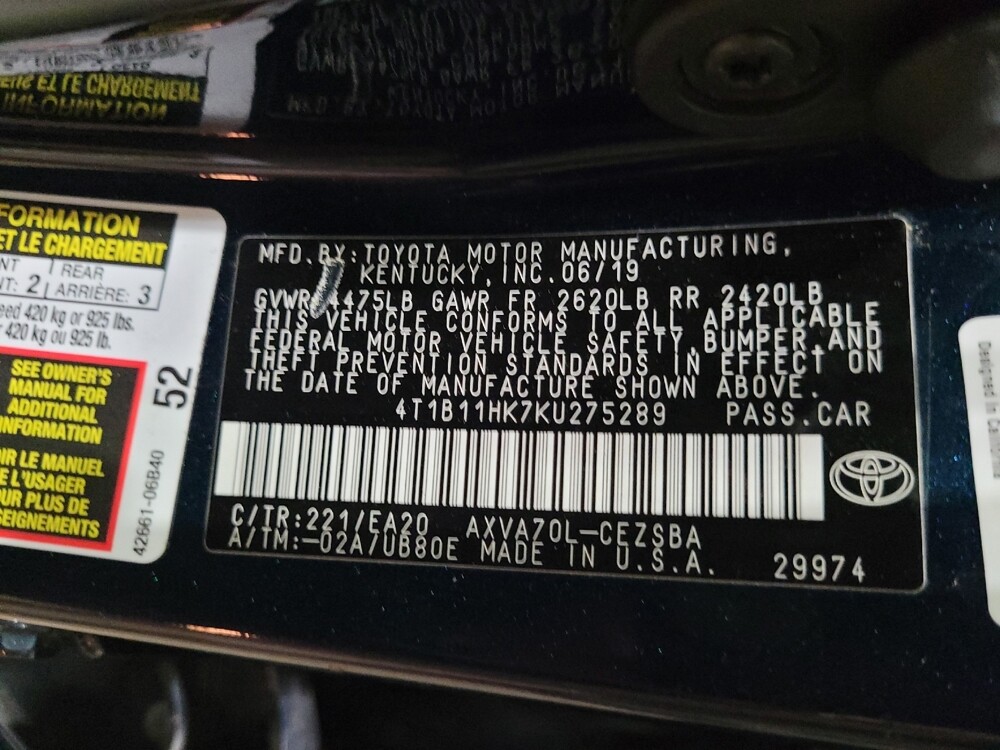 2019 Toyota Camry in Glen Burnie, MD 21061 - 18065627 33