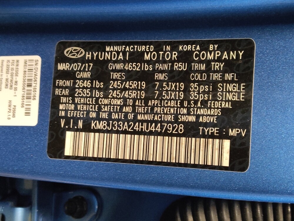 2017 Hyundai Tucson in Hialeah, FL 33014 - 18065981 33
