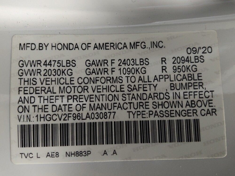 2020 Honda Accord in Live Oak, TX 78233 - 18066008 33