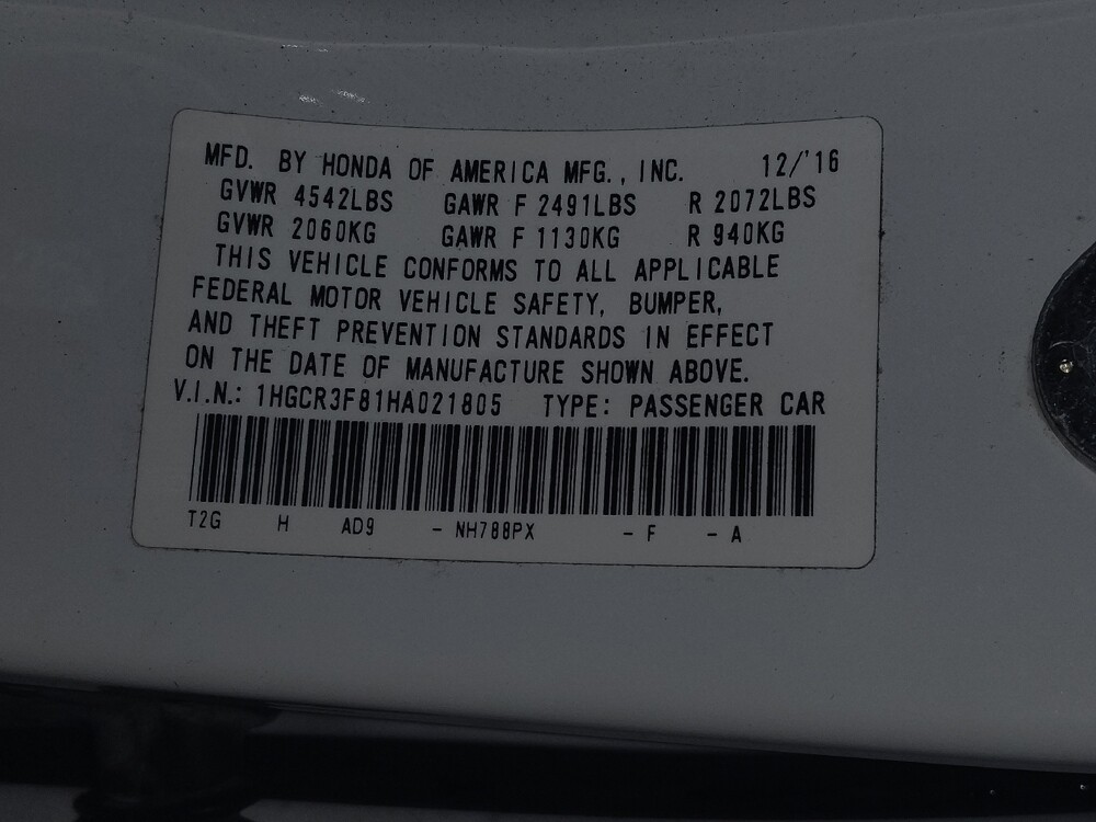 2017 Honda Accord in Hialeah, FL 33014 - 18066243 33