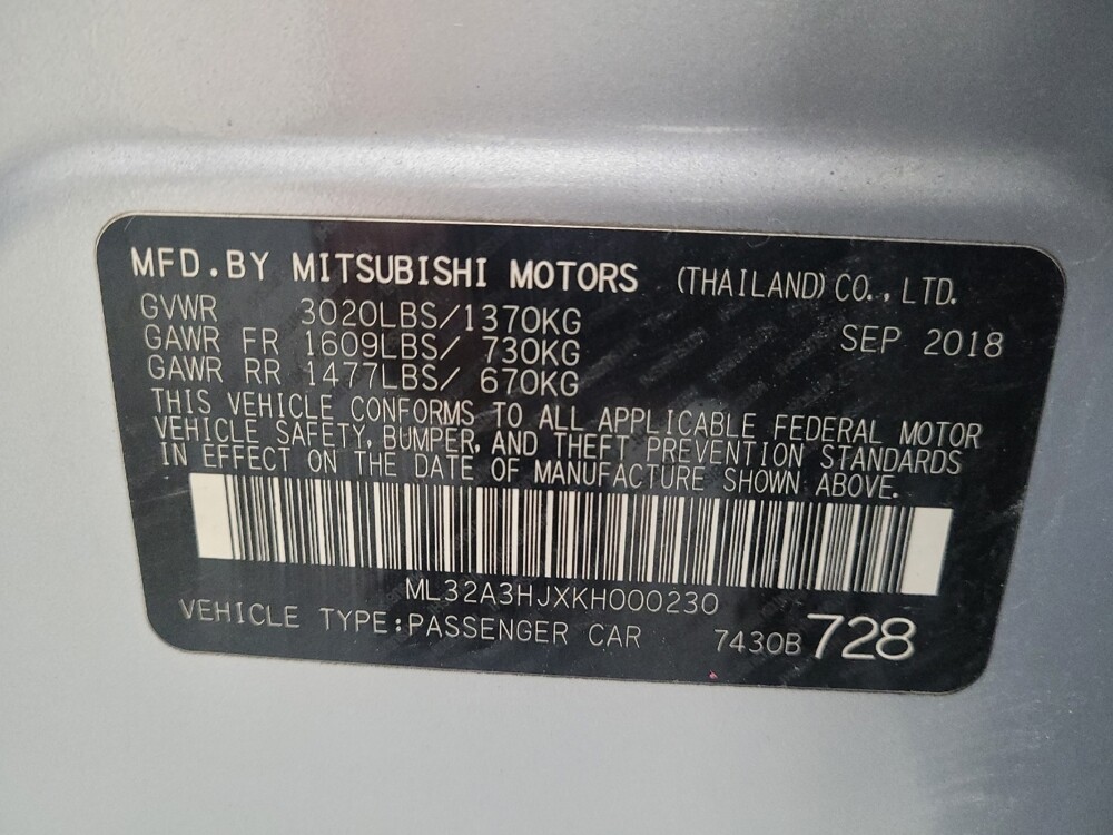 2019 Mitsubishi Mirage in Sacramento, CA 95821 - 18066390 33