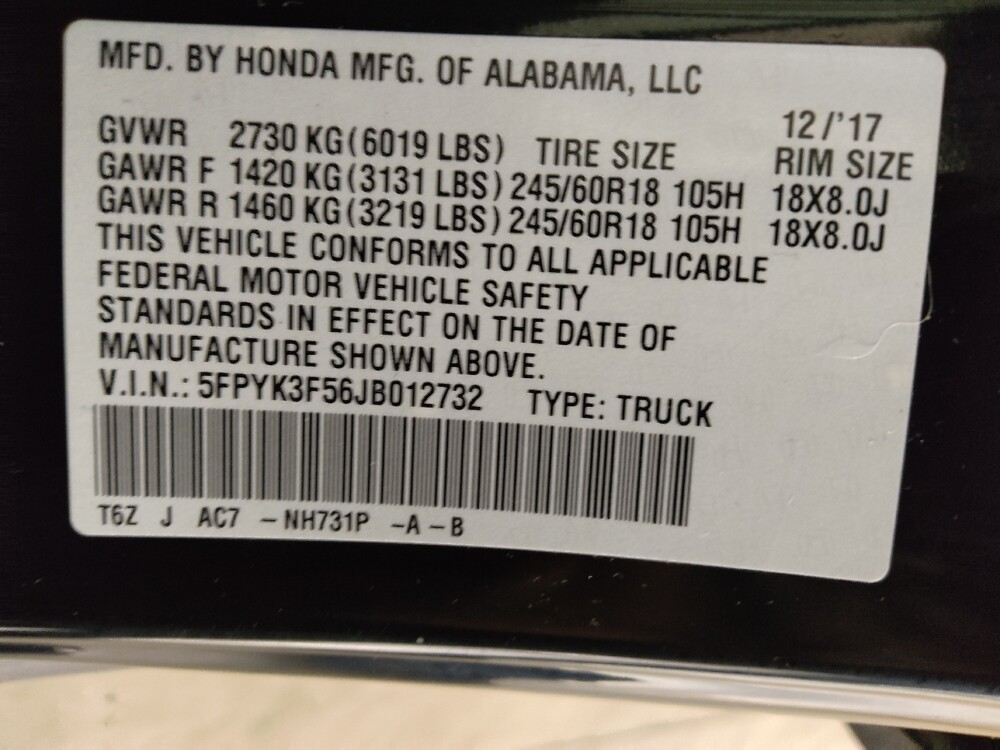 2018 Honda Ridgeline in Morrow, GA 30260 - 18066521 33