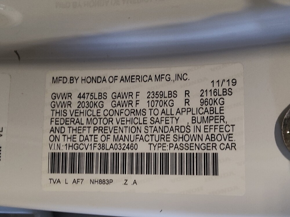 2020 Honda Accord in Gainesville, FL 32609 - 18066673 33