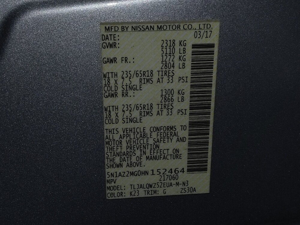 2017 Nissan Murano in Gainesville, FL 32609 - 18066816 33