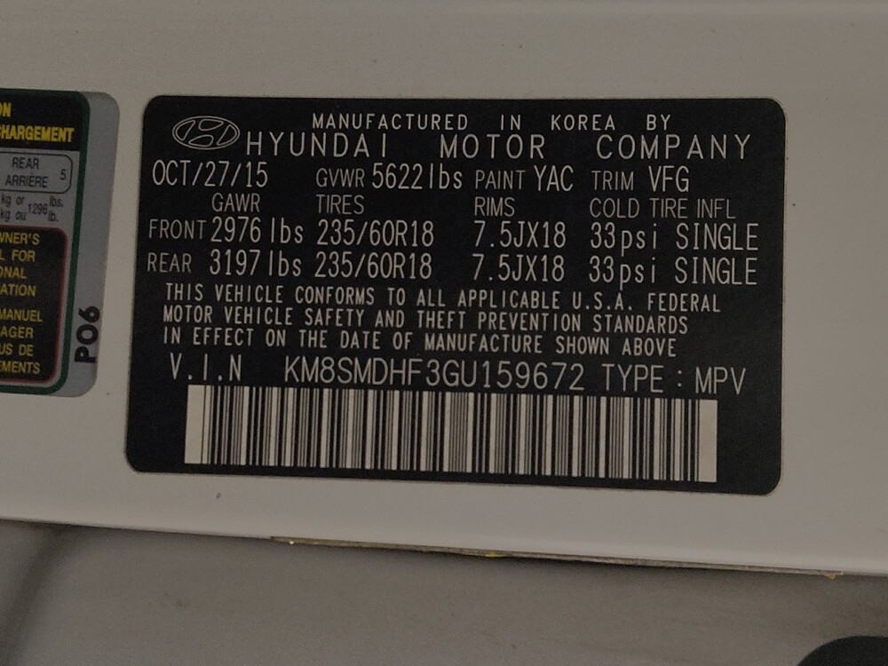 2016 Hyundai Santa Fe in Pensacola, FL 32505 - 18067063 33