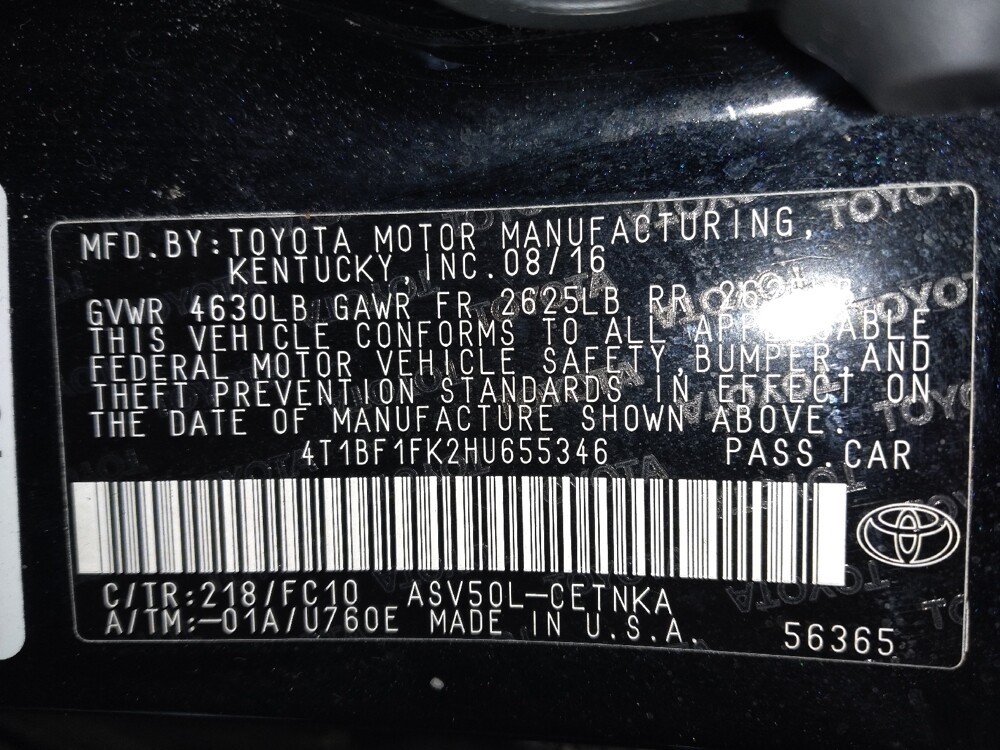 2017 Toyota Camry in West Palm Beach, FL 33409 - 18067068 33