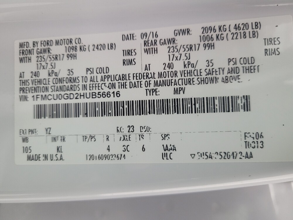 2017 Ford Escape in Madison, TN 37115 - 18067087 33