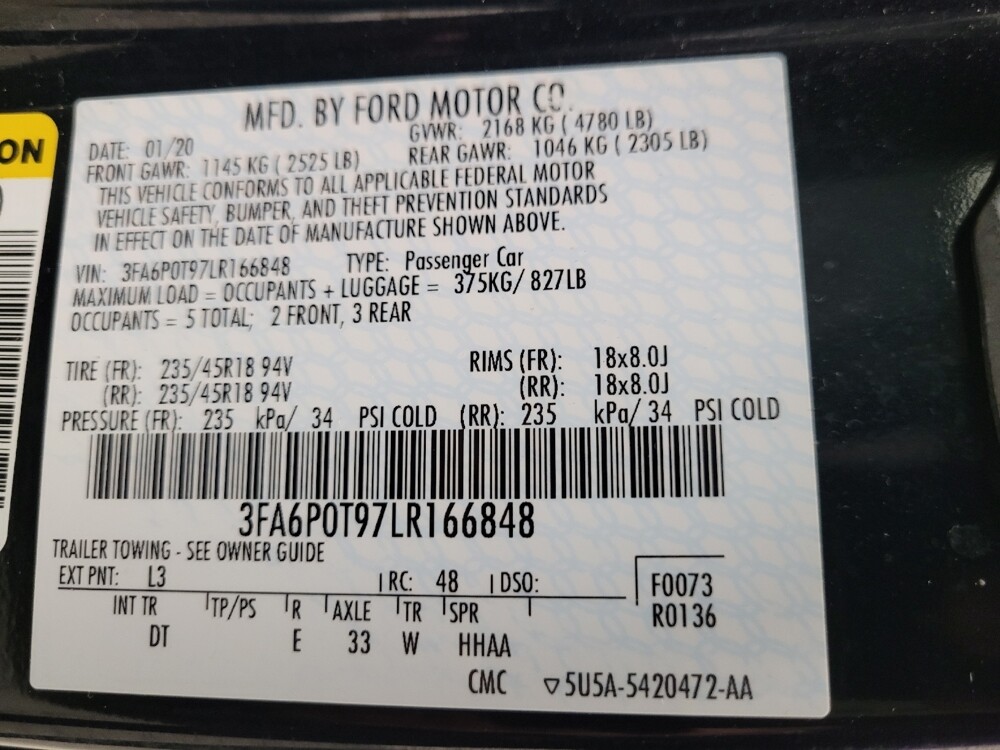 2020 Ford Fusion in Eastpointe, MI 48021 - 18067141 33