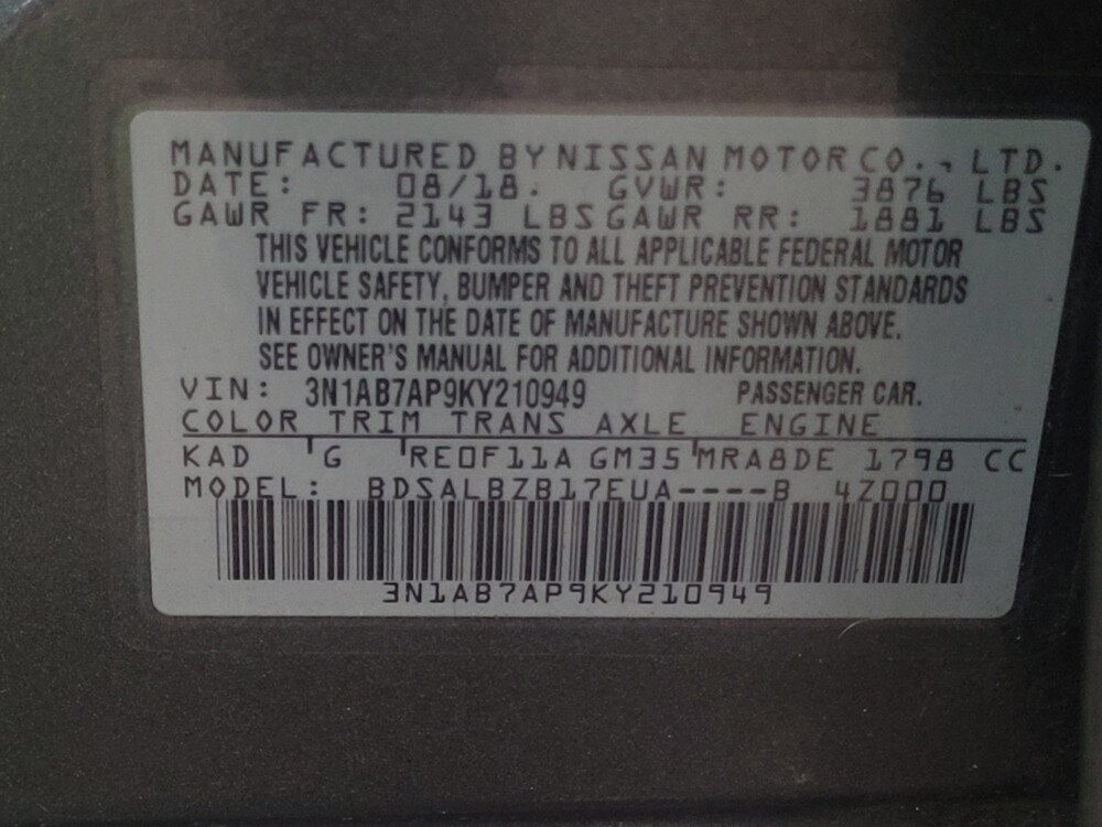 2019 Nissan Sentra in Clearwater, FL 33764 - 18067388 33