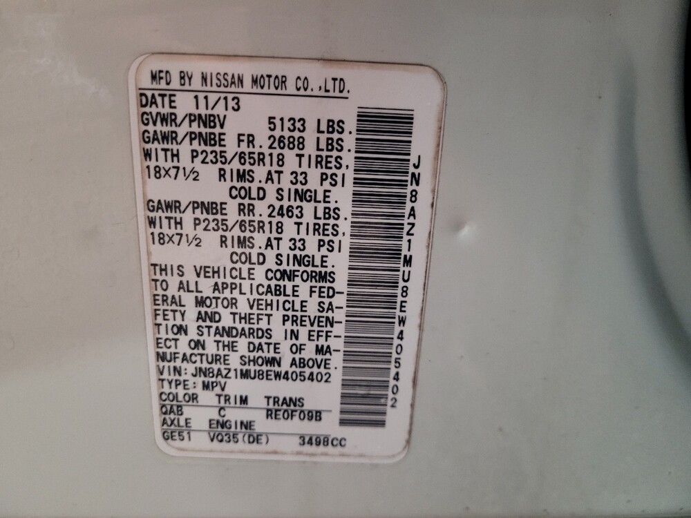 2014 Nissan Murano in Williamstown, NJ 8094 - 18067635 33