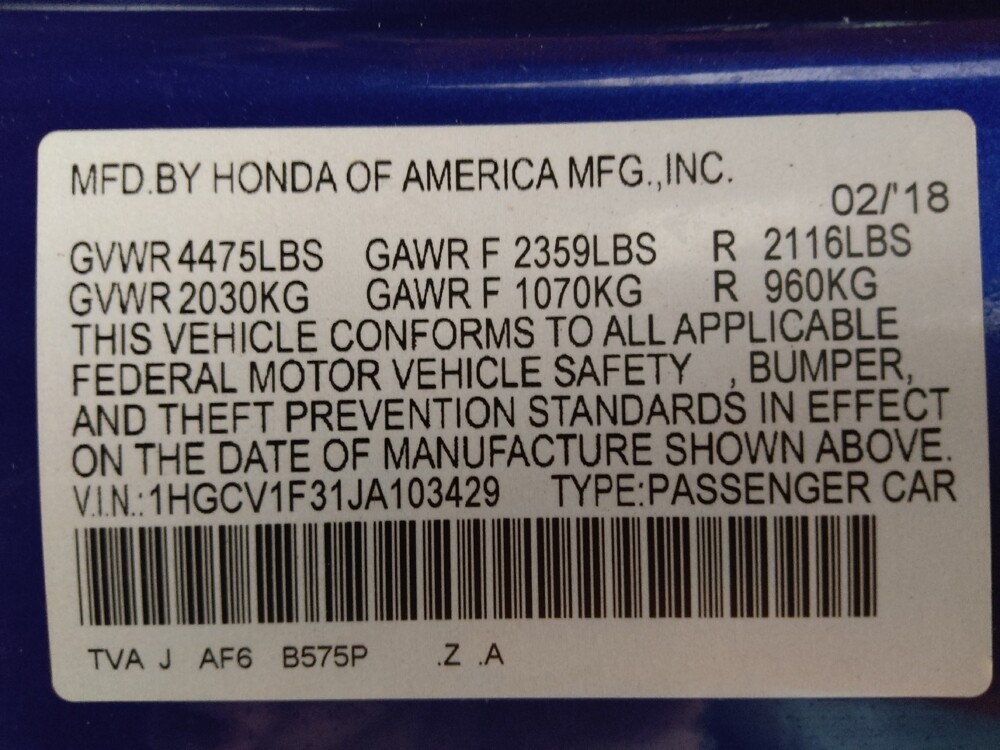 2018 Honda Accord in Lakewood, CO 80215 - 18067660 33