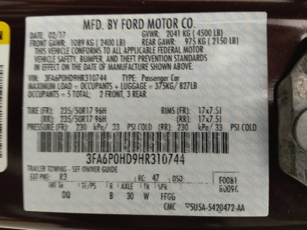 2017 Ford Fusion in Lakeland, FL 33815 - 18067855 33