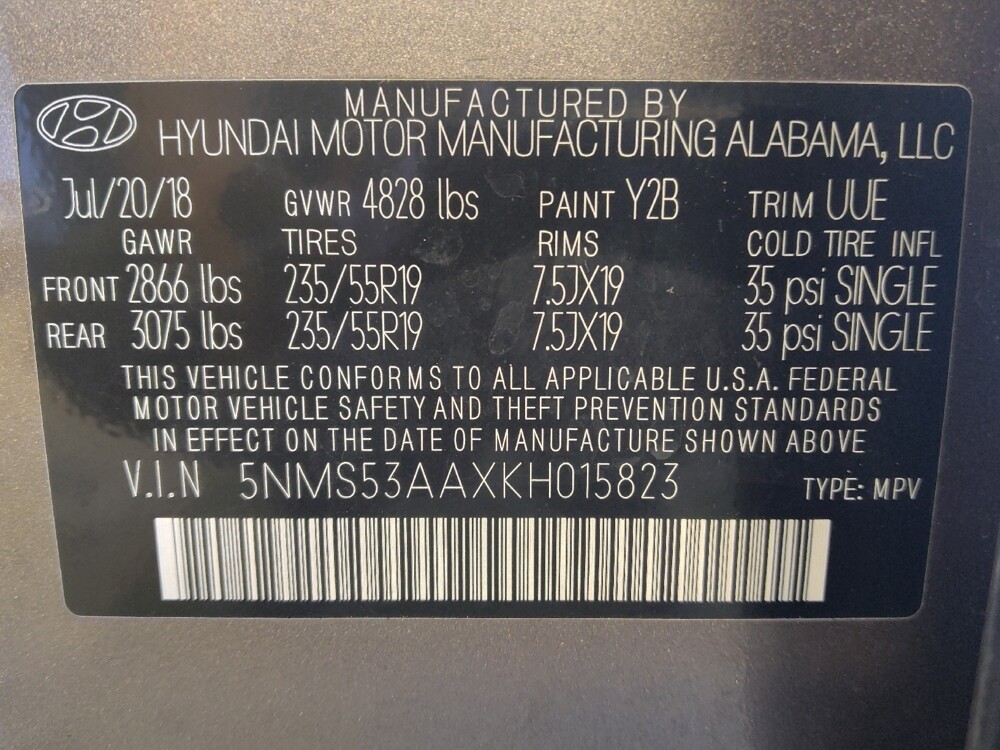 2019 Hyundai Santa Fe in Houston, TX 77060 - 18067933 33