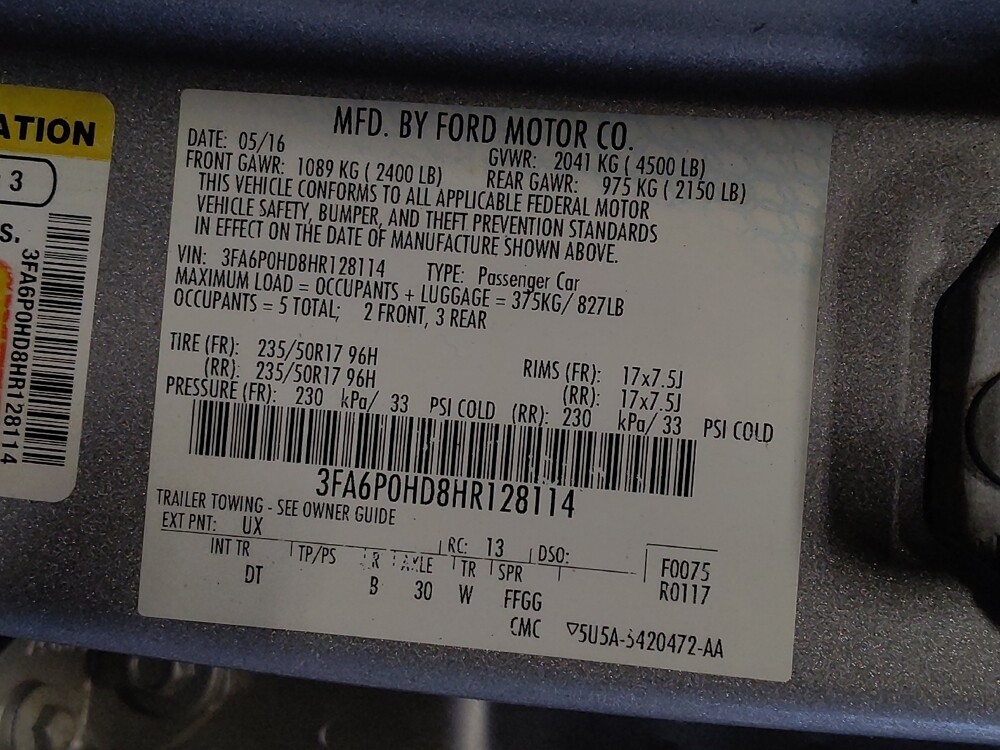 2017 Ford Fusion in Savannah, GA 31419 - 18068427 33