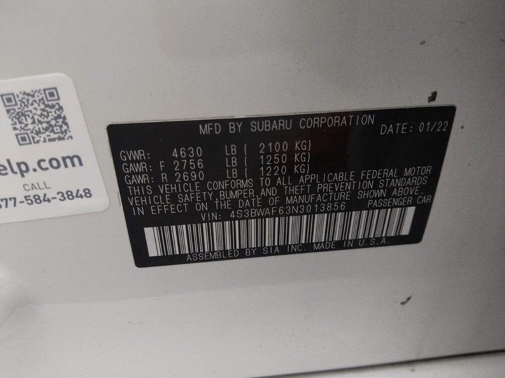 2022 Subaru Legacy in Springfield, MO 65807 - 18068803 33