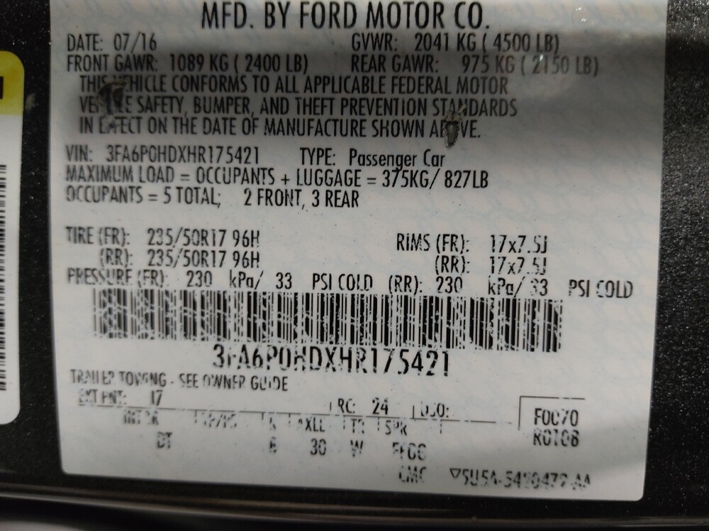 2017 Ford Fusion in Charlotte, NC 28213 - 18068805 32