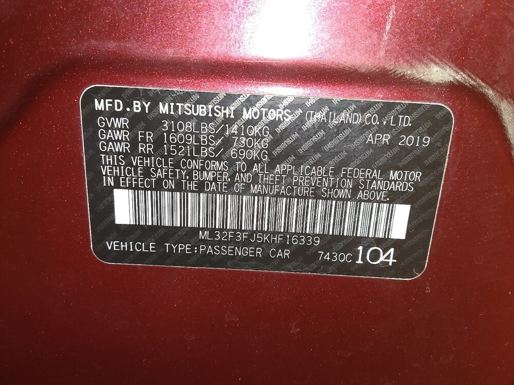 2019 Mitsubishi Mirage G4 in El Paso, TX 79907 - 18069250 33