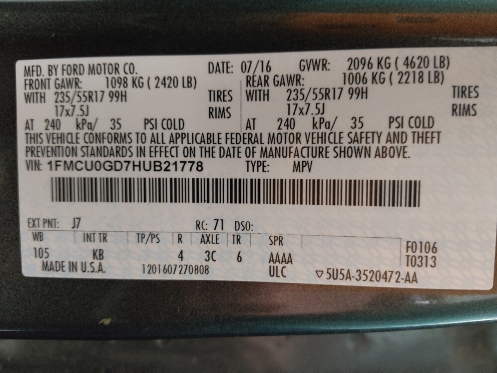 2017 Ford Escape in Colorado Springs, CO 80909 - 18069297 33