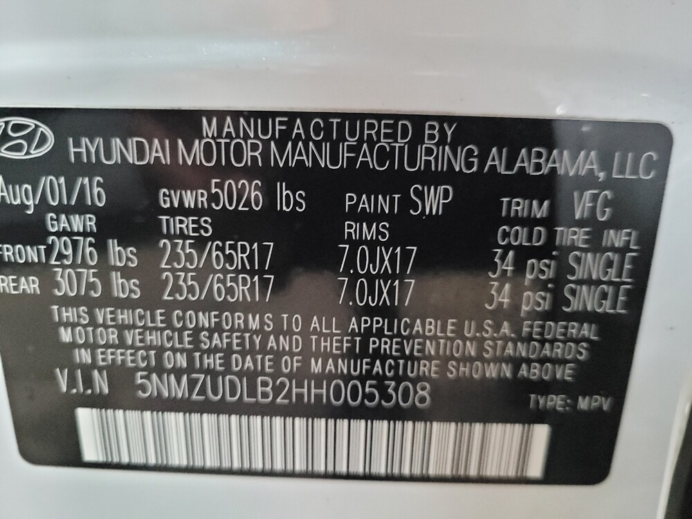 2017 Hyundai Santa Fe in Glen Burnie, MD 21061 - 18069533 33