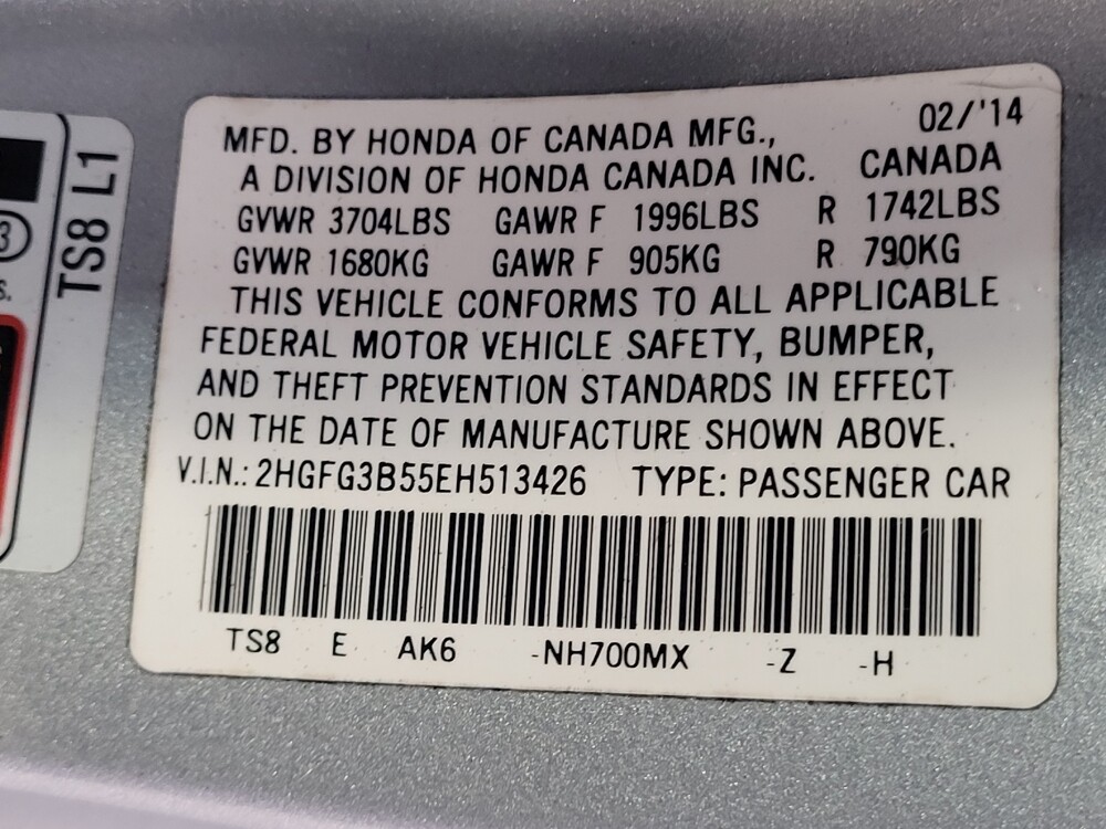 2014 Honda Civic in Lakeland, FL 33815 - 18069664 33