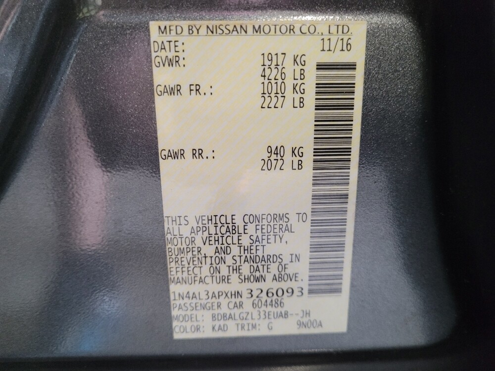 2017 Nissan Altima in Tallahassee, FL 32304 - 18069804 33