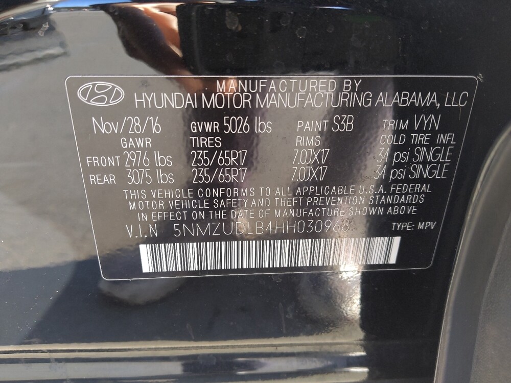 2017 Hyundai Santa Fe in Pelham, AL 35124 - 18069987 33