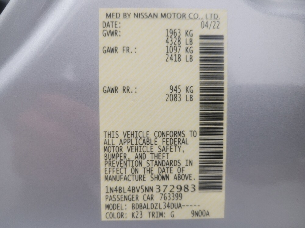 2022 Nissan Altima in Memphis, TN 38128 - 18070186 33