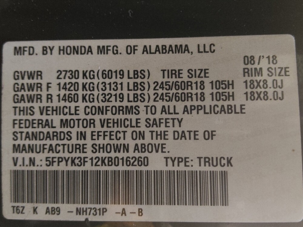 2019 Honda Ridgeline in Raleigh, NC 27604 - 18070333 33