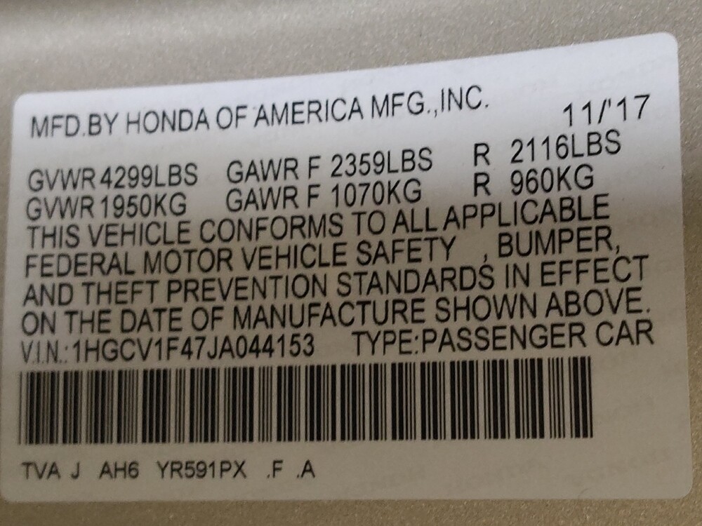 2018 Honda Accord in Winston-Salem, NC 27103 - 18070498 33