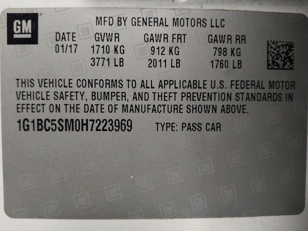 2017 Chevrolet Cruze in Tallahassee, FL 32304 - 18070712 33