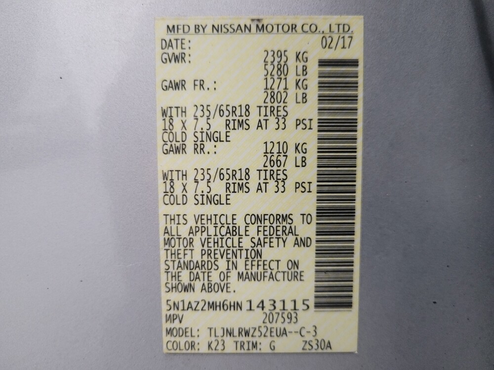 2017 Nissan Murano in Huntsville, AL 35816 - 18070763 33