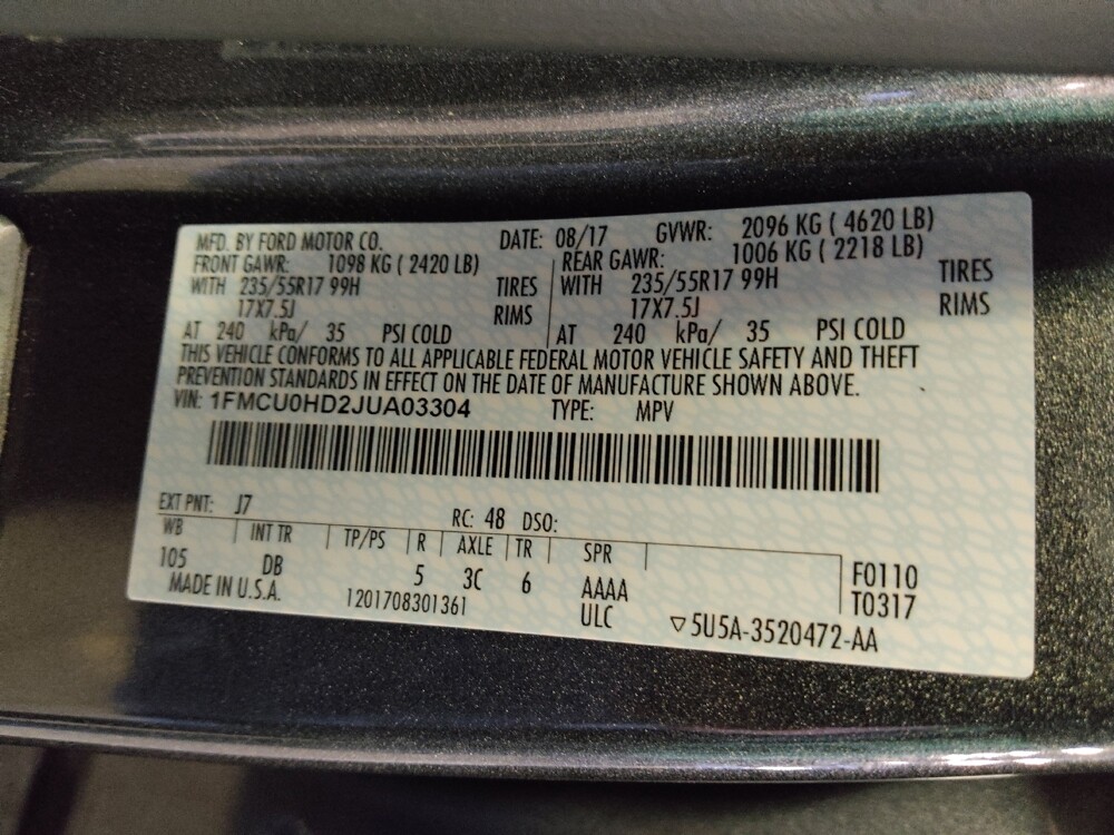 2018 Ford Escape in Lakeland, FL 33815 - 18071412 33