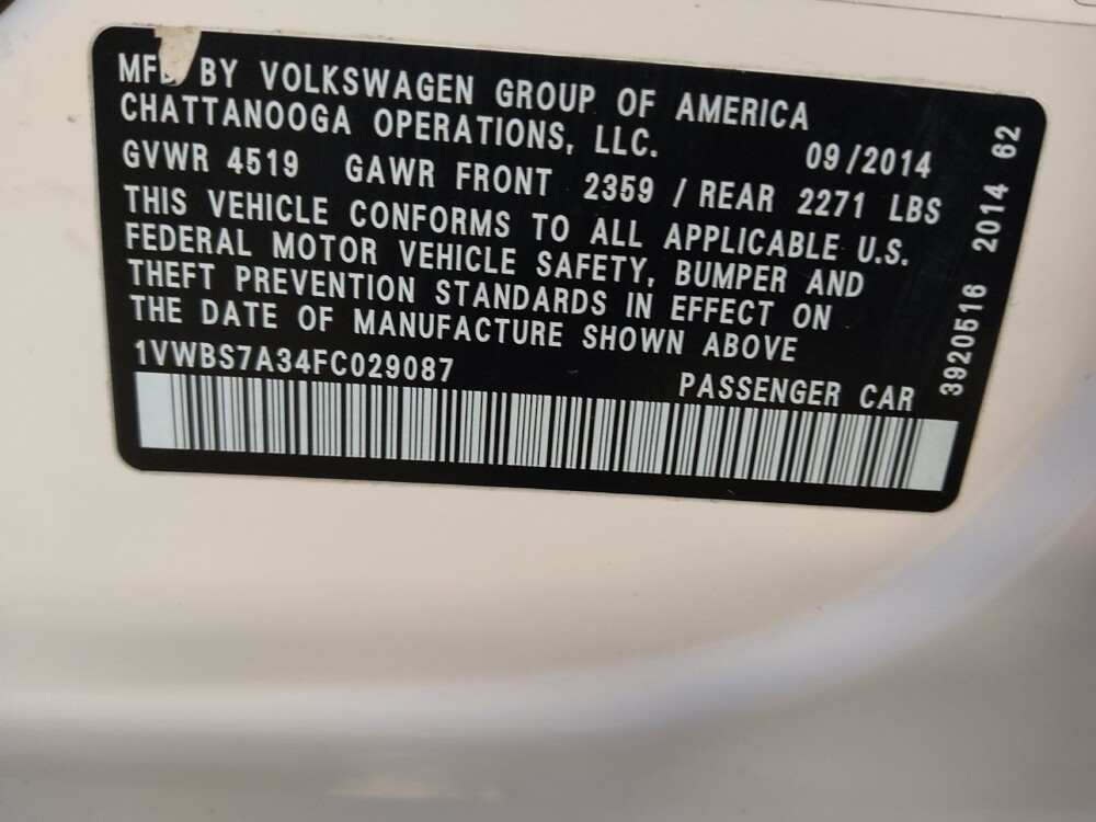 2015 Volkswagen Passat in Greenville, NC 27834 - 18071613 33