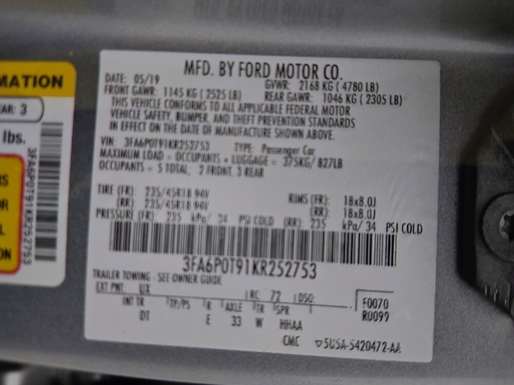 2019 Ford Fusion in Independence, MO 64055 - 18071798 33