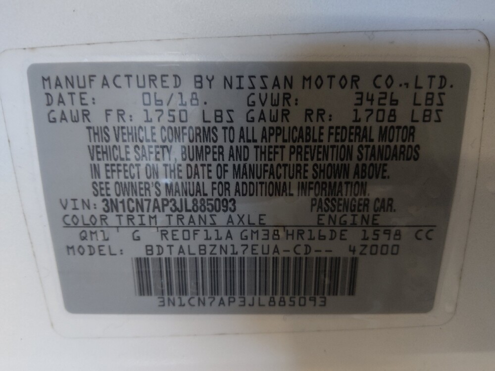 2018 Nissan Versa in Gainesville, FL 32609 - 18071910 33