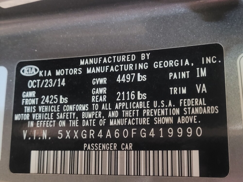 2015 Kia Optima in Charlotte, NC 28213 - 18072259 33