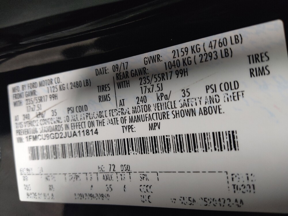 2018 Ford Escape in Morrow, GA 30260 - 18072355 33