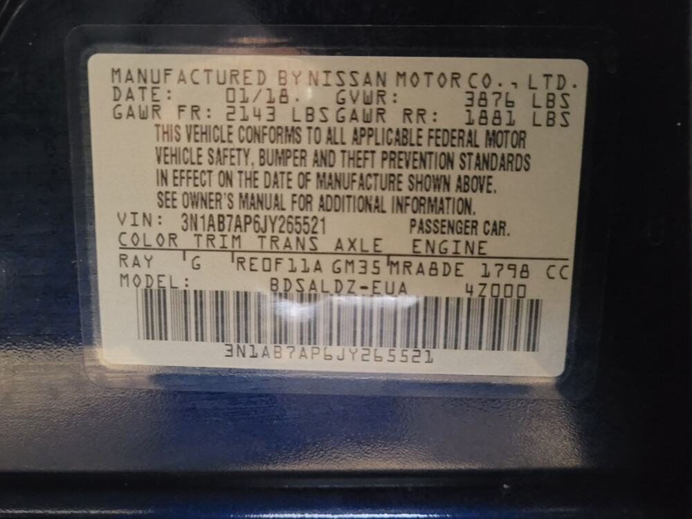 2018 Nissan Sentra in Lauderdale Lakes, FL 33313 - 18072578 33
