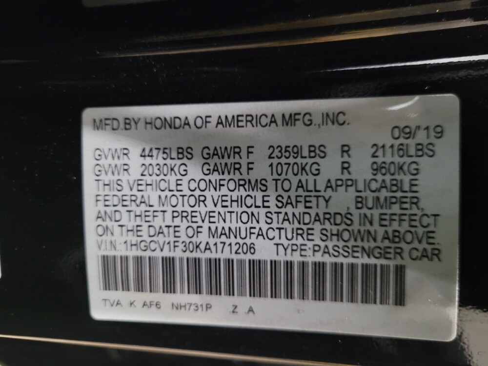 2019 Honda Accord in Woodbridge, VA 22191 - 18072654 33