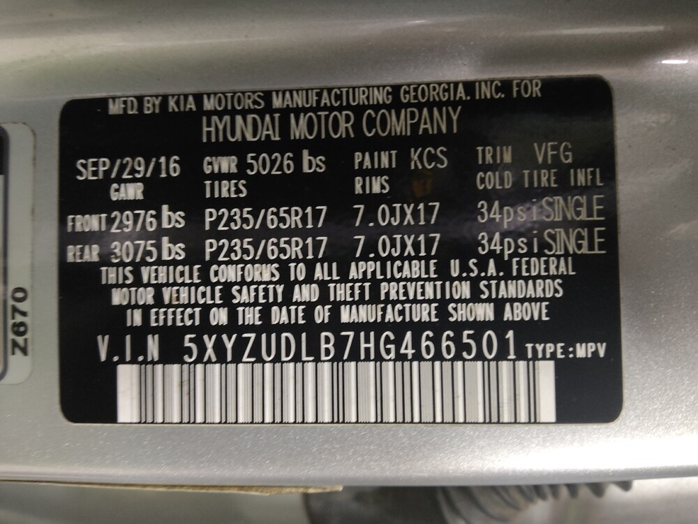 2017 Hyundai Santa Fe in Morrow, GA 30260 - 18073437 33