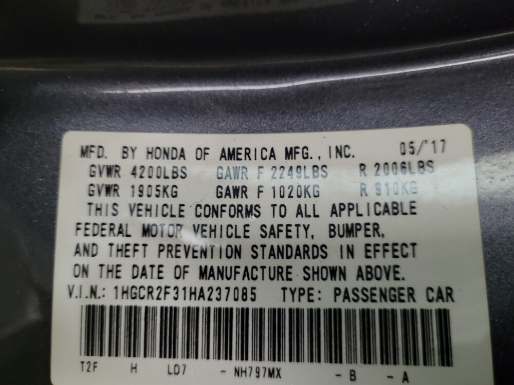 2017 Honda Accord in Chesapeake, VA 23320 - 18073530 33