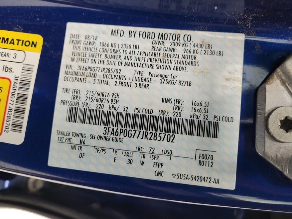 2018 Ford Fusion in Las Vegas, NV 89102 - 18073759 33