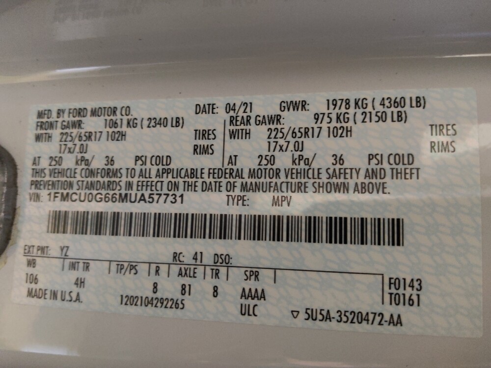 2021 Ford Escape in Tyler, TX 75701 - 18073826 33