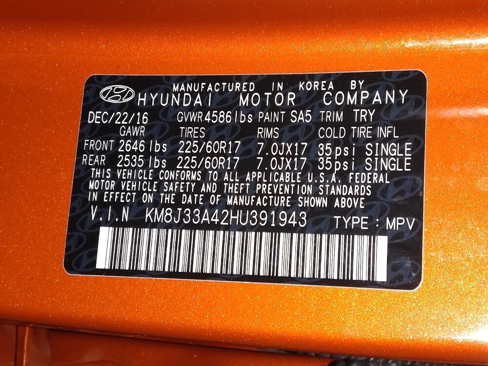 2017 Hyundai Tucson in Kissimmee, FL 34744 - 18073964 33