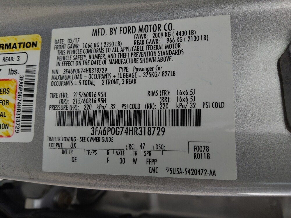 2017 Ford Fusion in Duluth, GA 30096 - 18073982 33