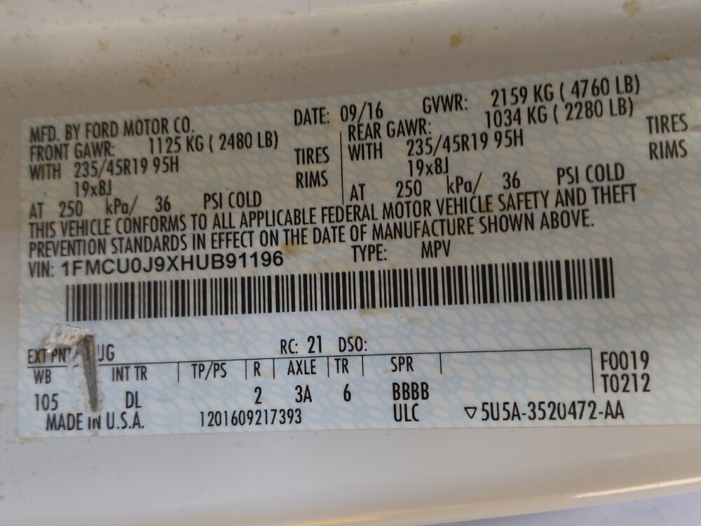 2017 Ford Escape in Gastonia, NC 28056 - 18074003 33