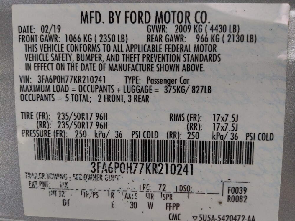 2019 Ford Fusion in Baton Rouge, LA 70816 - 18074082 33