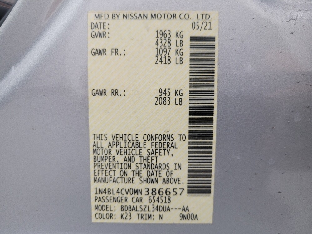 2021 Nissan Altima in Antioch, TN 37013 - 18074731 33